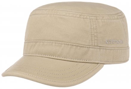 Gubbkeps / Flat cap - Stetson Army Cap Cotton (beige)