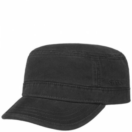 Gubbkeps / Flat cap - Stetson Army Cap Cotton (svart)