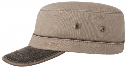 Gubbkeps / Flat cap - Stetson Army Cap Cotton (sand)