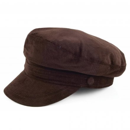 Vegamössa / Skepparmössa - Jaxon Hats Corduroy Fiddler Cap (brun)