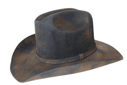 Hattar - Gårda Distressed Cowboy Hat (mörkbrun)