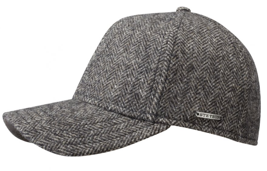 Wool Herringbone Baseball Cap