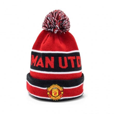 Mössor - New Era Manchester United Tassel Beanie (röd)