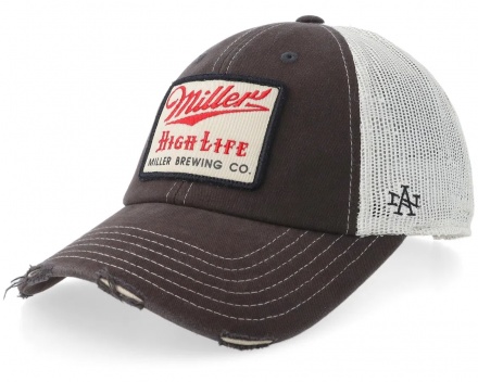 Keps - American Needle Miller High Life Trucker (mörkgrå/vit)