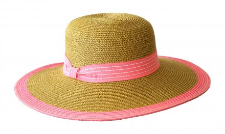 Hattar - Jacaru Ribbon Detail Hat (rosa/beige)