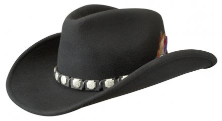 Hattar - Stetson Western Woolfelt (svart)