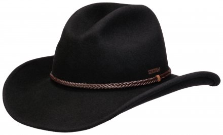Hattar - Stetson Western Woolfelt (svart)