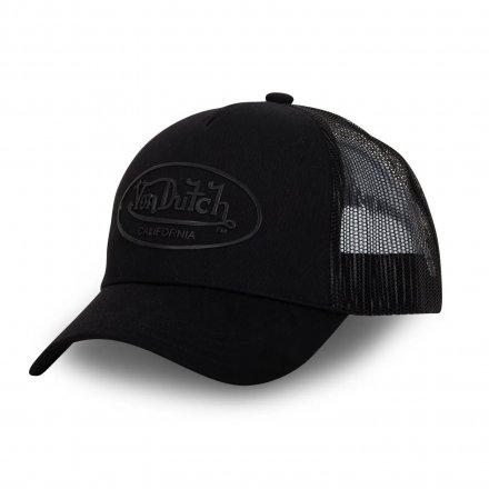 Keps - Von Dutch Oval Patch Cotton Trucker (svart)