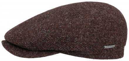 Gubbkeps / Flat cap - Stetson Belfast Drivers Cap Wool Rough (röd/brun)