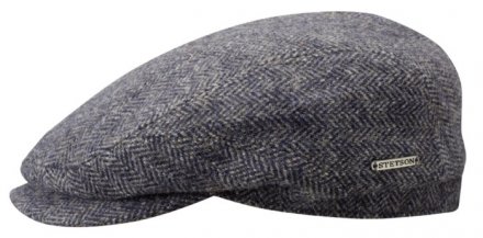 Gubbkeps / Flat cap - Stetson Driver Cap Wool Herringbone (grå)
