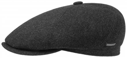 Gubbkeps / Flat cap - Stetson Gaines Wool/Cashmere Newsboy Cap (grå)