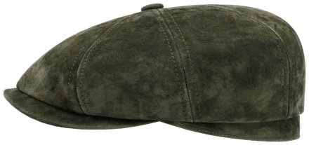 Gubbkeps / Flat cap - Stetson Hatteras Pigskin Newsboy Cap (olivgrön)