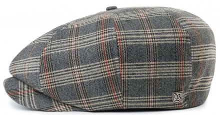 Gubbkeps / Flat cap - Brixton Brood Newsboy Cap (grey/tan plaid)