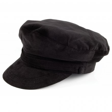 Vegamössa / Skepparmössa - Jaxon Hats Corduroy Fiddler Cap (svart)
