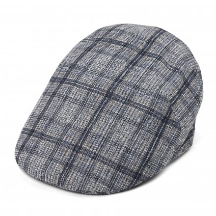Gubbkeps / Flat cap - Gårda Forio Cotton Mix Flat Cap (blå/grå)