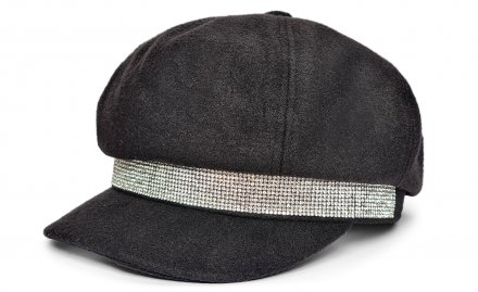 Gubbkeps / Flat cap - Gårda Carver Newsboy Cap (svart)