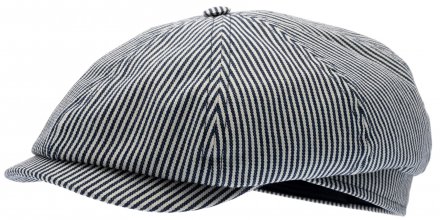 Flat cap - CTH Ericson Alan Candy Stripe (sininen/valkoinen)