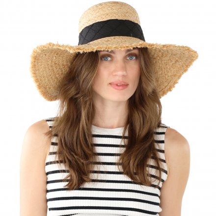 Stråhatt - Gårda Biarritz Sun Hat (natur/svart)