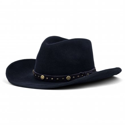 Hattar - Gårda Bowmont Crushable Wool felt Western hat (blå)