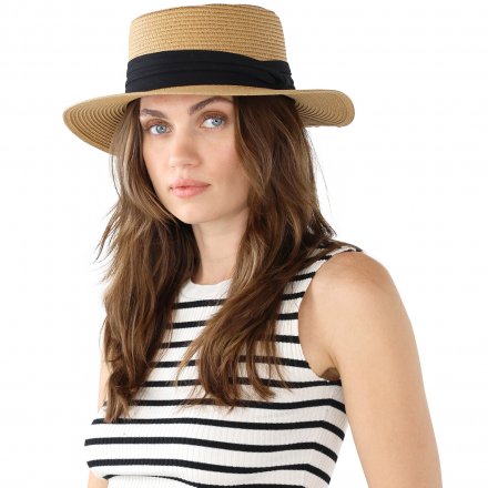 Stråhatt - Gårda Corfu Gambler (khaki/svart)