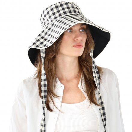 Hattar - Gårda Poppy Checkered sun hat (svart)
