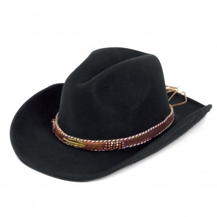 Hattar - Gårda Toquerville Crushable Wool felt Western hat (svart)