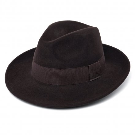 Hattar - Gårda Volterra Fedora Wool Hat (mörkbrun)
