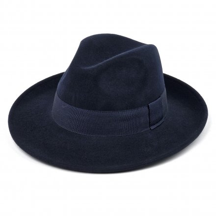 Hattar - Gårda Volterra Fedora Wool Hat (navy)