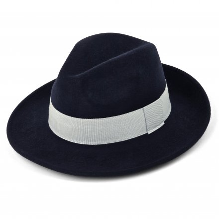 Hattar - Gårda Volterra Fedora Wool Hat (navy/offwhite)
