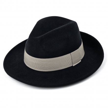 Hattar - Gårda Volterra Fedora Wool Hat (svart/creme)