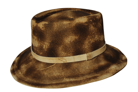 Hattar - Gårda Distressed Porkpie Hat (brun)