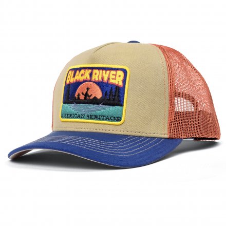 Keps - Black River Kayak Trucker (beige/orange/blå)
