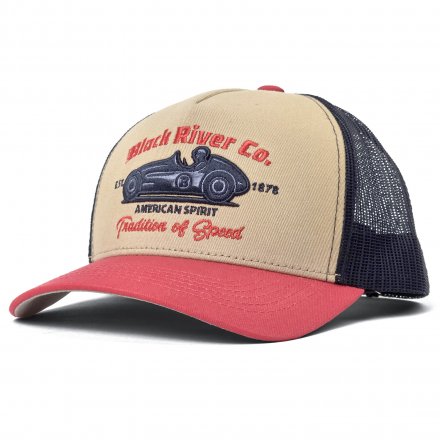 Keps - Black River Tradition Of Speed Trucker (beige/navy/röd)