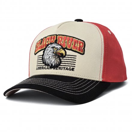 Keps - Black River Falcon Trucker (creme/röd/svart)