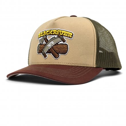 Keps - Black River Woodworker Trucker (beige/grön/brun)