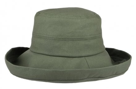 Hattar - Sur la Tête Lily Linen-Cotton Sun Hat (Oliv)