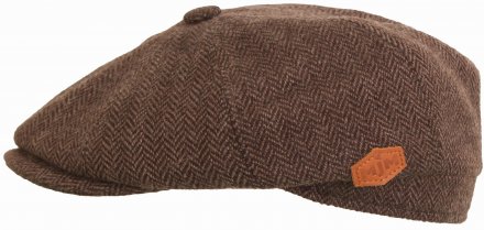 Gubbkeps / Flat cap - MJM Montreal Eco Merino Wool (brun)