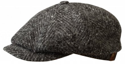Gubbkeps / Flat cap - Stetson Hatteras Newsboy Herringbone Wool (antracit)