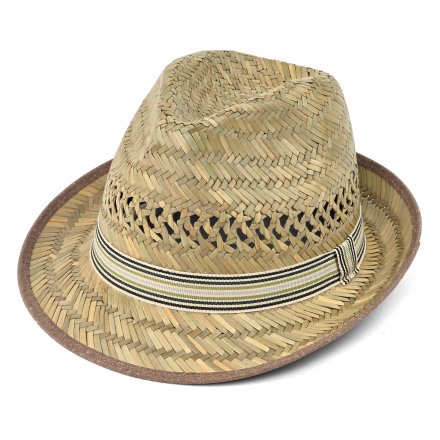 Stråhatt - Gårda Agulo Natural Straw Trilby (natur/creme)