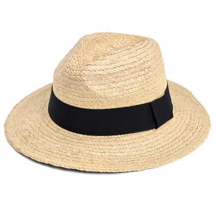 Stråhatt - Gårda Positano Fedora (natur/svart)