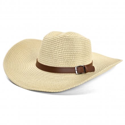 Stråhatt - Gårda Thessaloniki Western Hat (beige)