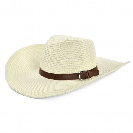 Stråhatt - Gårda Thessaloniki Western Hat (vit)