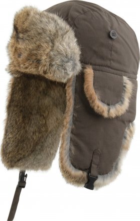 Pälsmössa - MJM Trapper Hat Taslan with Rabbit Fur (Brun)