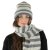Halsdukar - Gårda Grindelwald Striped Wool Mix Scarf (beige/grå)