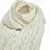 Halsdukar - Gårda Sölden Cable Knit Wool Mix Scarf (vit)