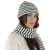 Halsdukar - Gårda Engelberg Striped Wool Mix Scarf (mörkgrå/vit)