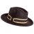 Hattar - Gårda Belluno Crushable Wool felt Fedora (brun)