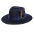 Hattar - Gårda Molinella Crushable Wool felt Fedora (blå)