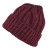 Mössor - Gårda Bormio Cable Knit Wool Mix Beanie (vinröd)