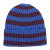 Mössor - Gårda Davos Striped Merino Wool Beanie (vinröd/blå)
